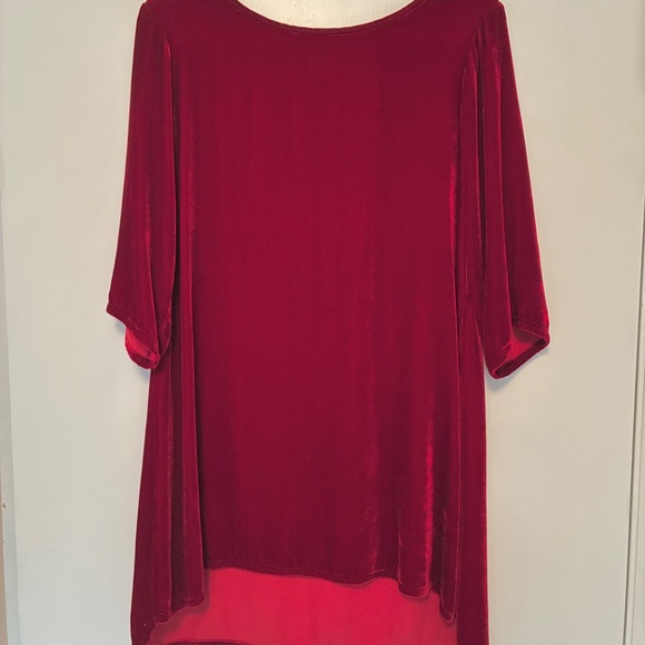 Crimson Velvet Tunic S - Picture 2 of 8